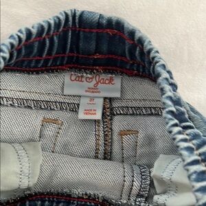 Cat & Jack Blue Jeans with Red Stitching